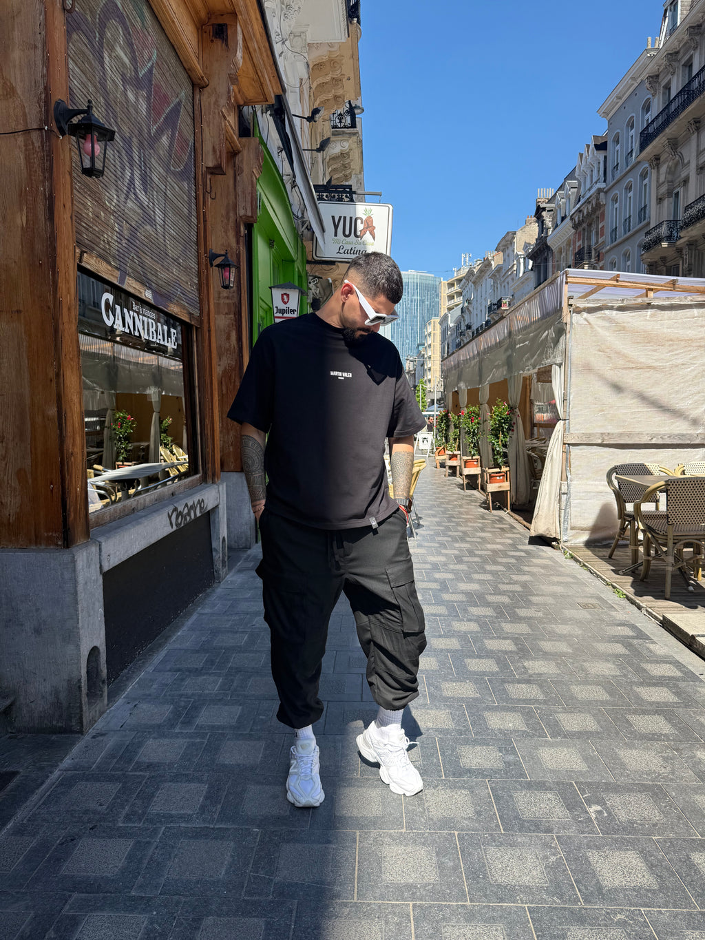Black Cargo Jogger Pants