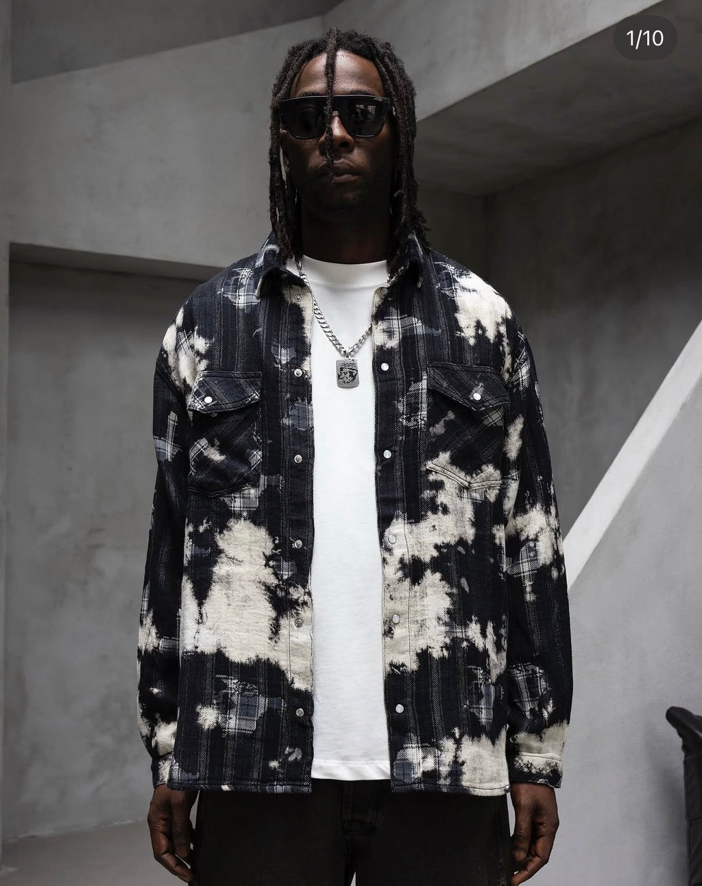 Urban Bleach Flannel Shirt