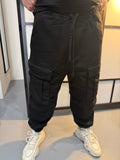 Black Cargo Jogger Pants