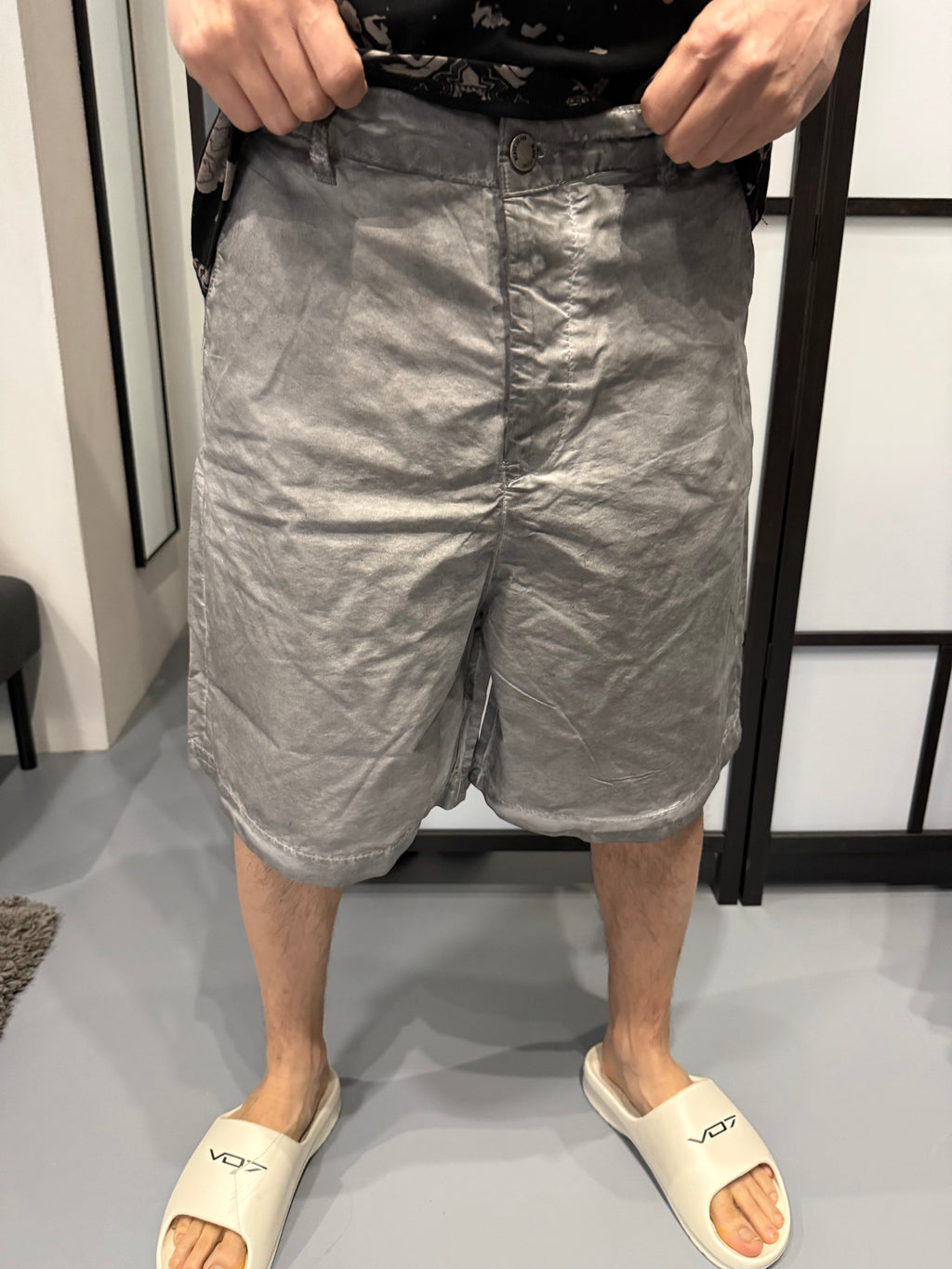Shorts oversize délavé