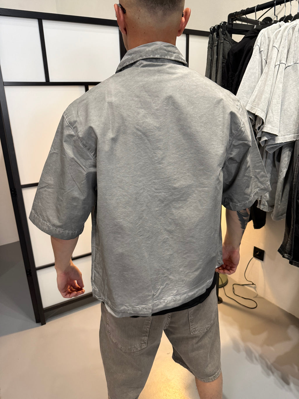 Chemise manches courtes Délavé