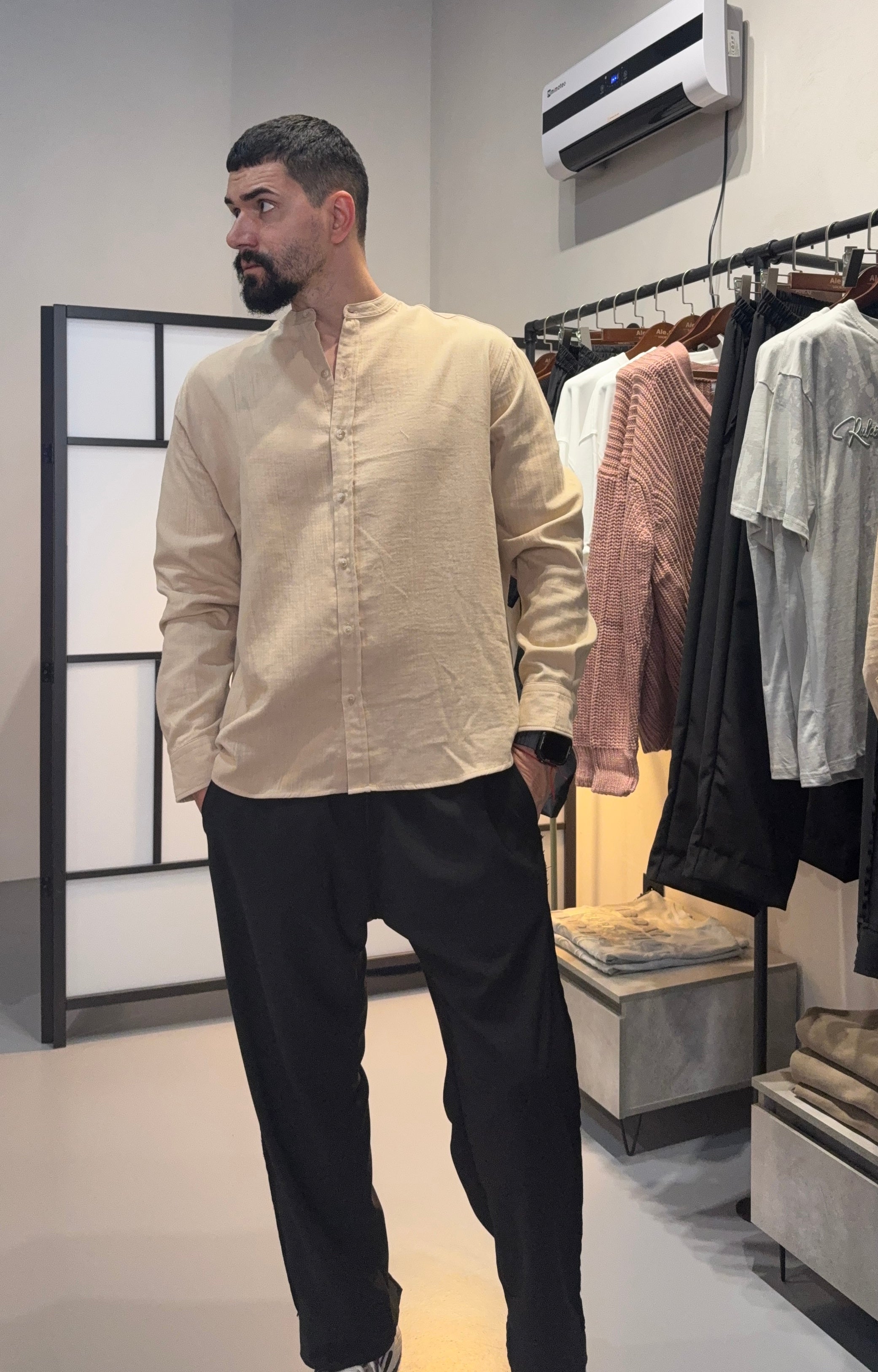 Mandarin Collar Shirt