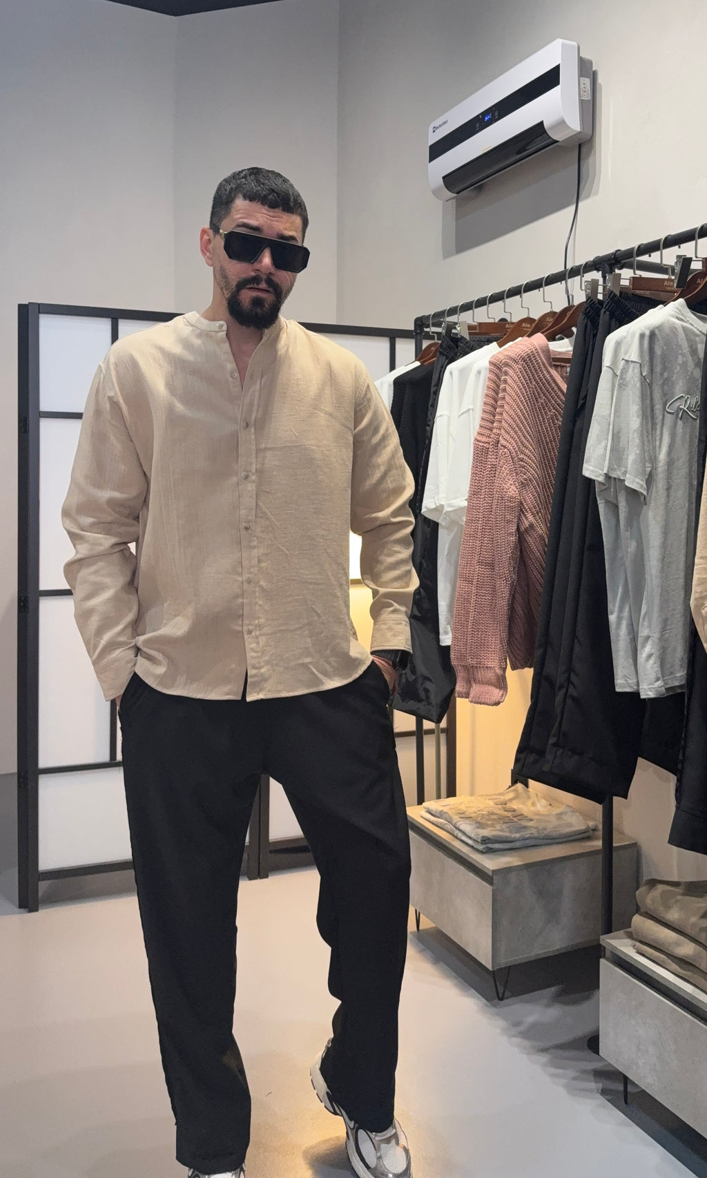 Mandarin Collar Shirt
