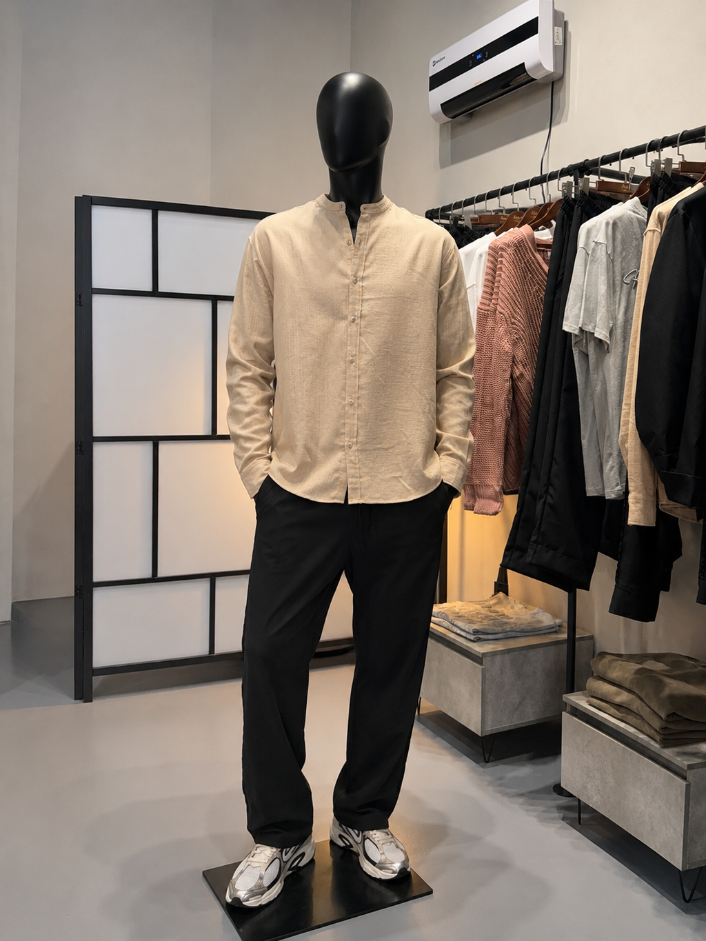 Mandarin Collar Shirt
