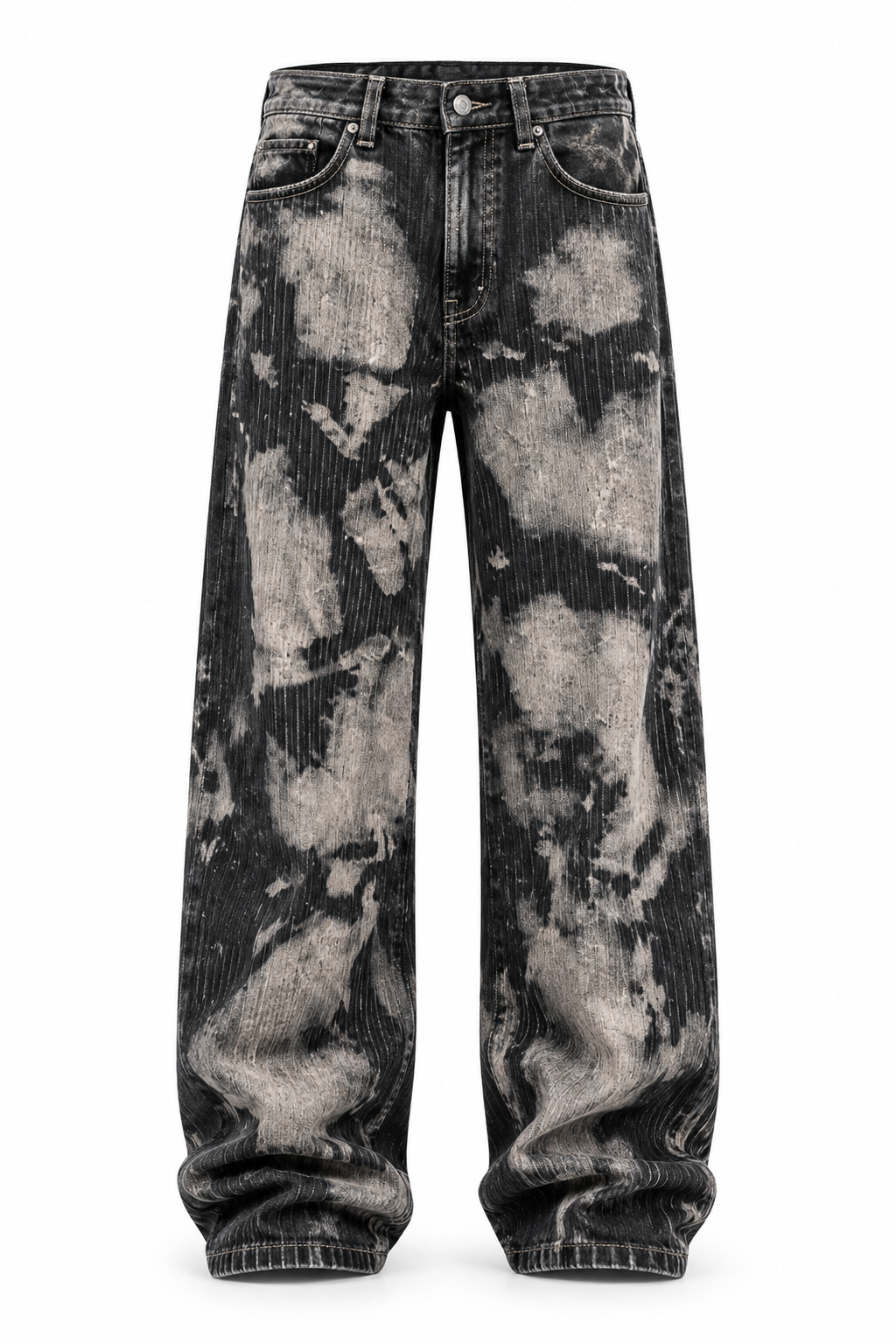 Jean Baggy Oversize Noir Délavé