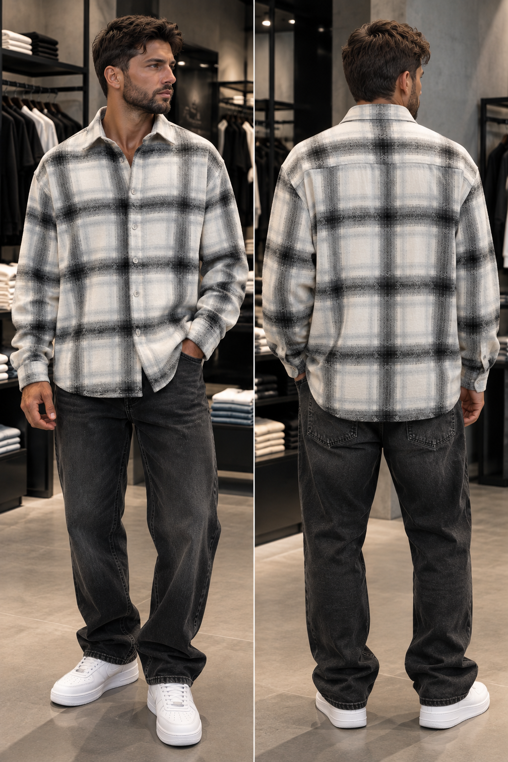 Chemise Oversize à Carreaux