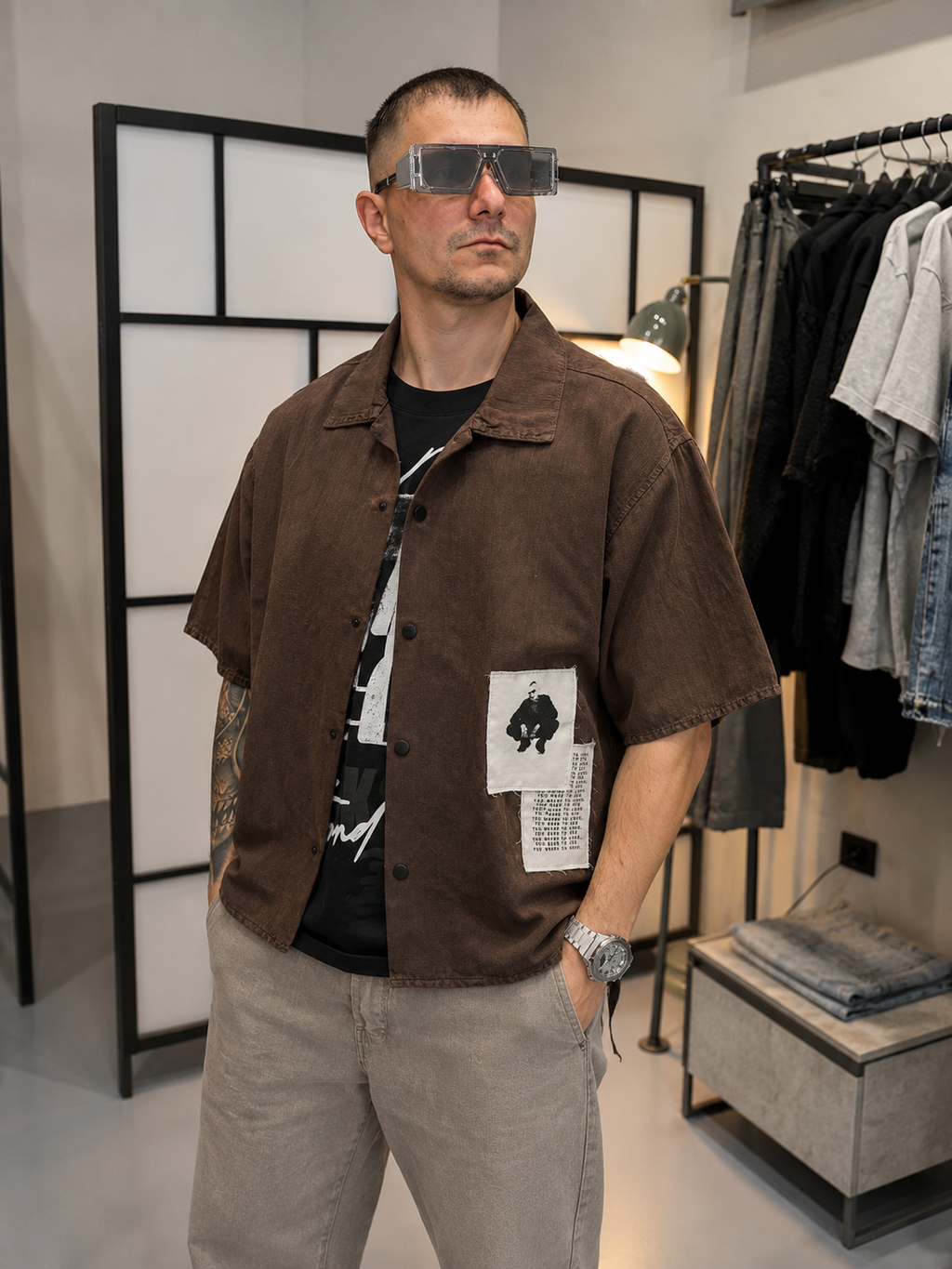 Oversized Graphic Short Sleeve Shirt