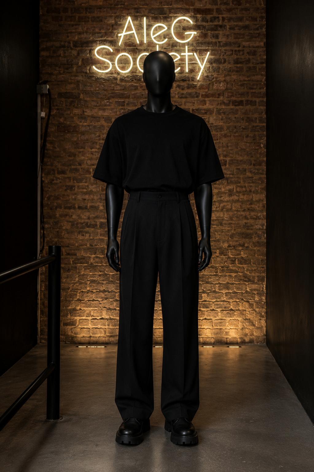 Pleated Wide-Leg Trousers