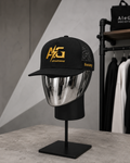 AleG Trucker Snapback Cap – Black/Gold