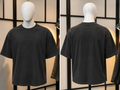 Oversized Washed Stud Detail T-Shirt – Charcoal Grey