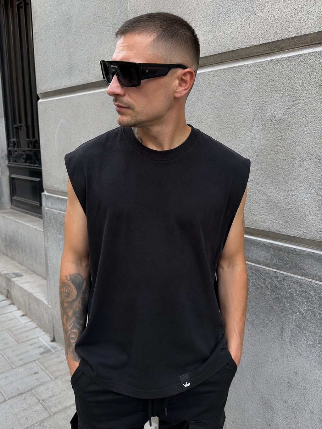 Essential Oversized Sleeveless T-Shirt