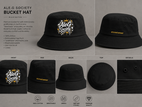 AleG Society Signature Bucket Hat