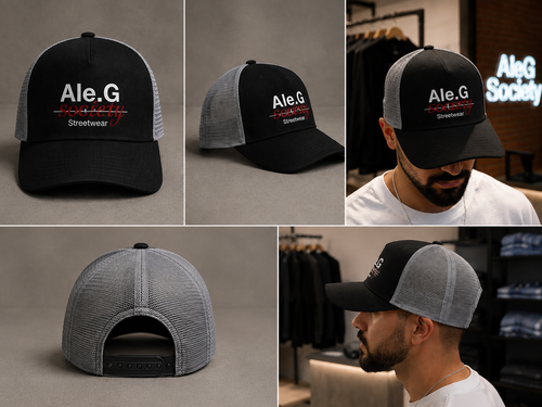 Ale.G Society Trucker Cap – Black & Grey