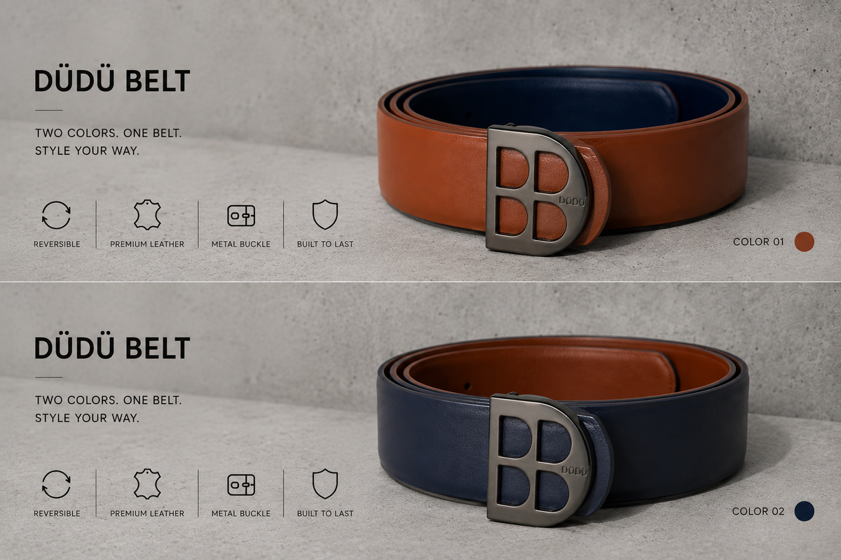 DÜDÜ BELT — Reversible Leather Belt