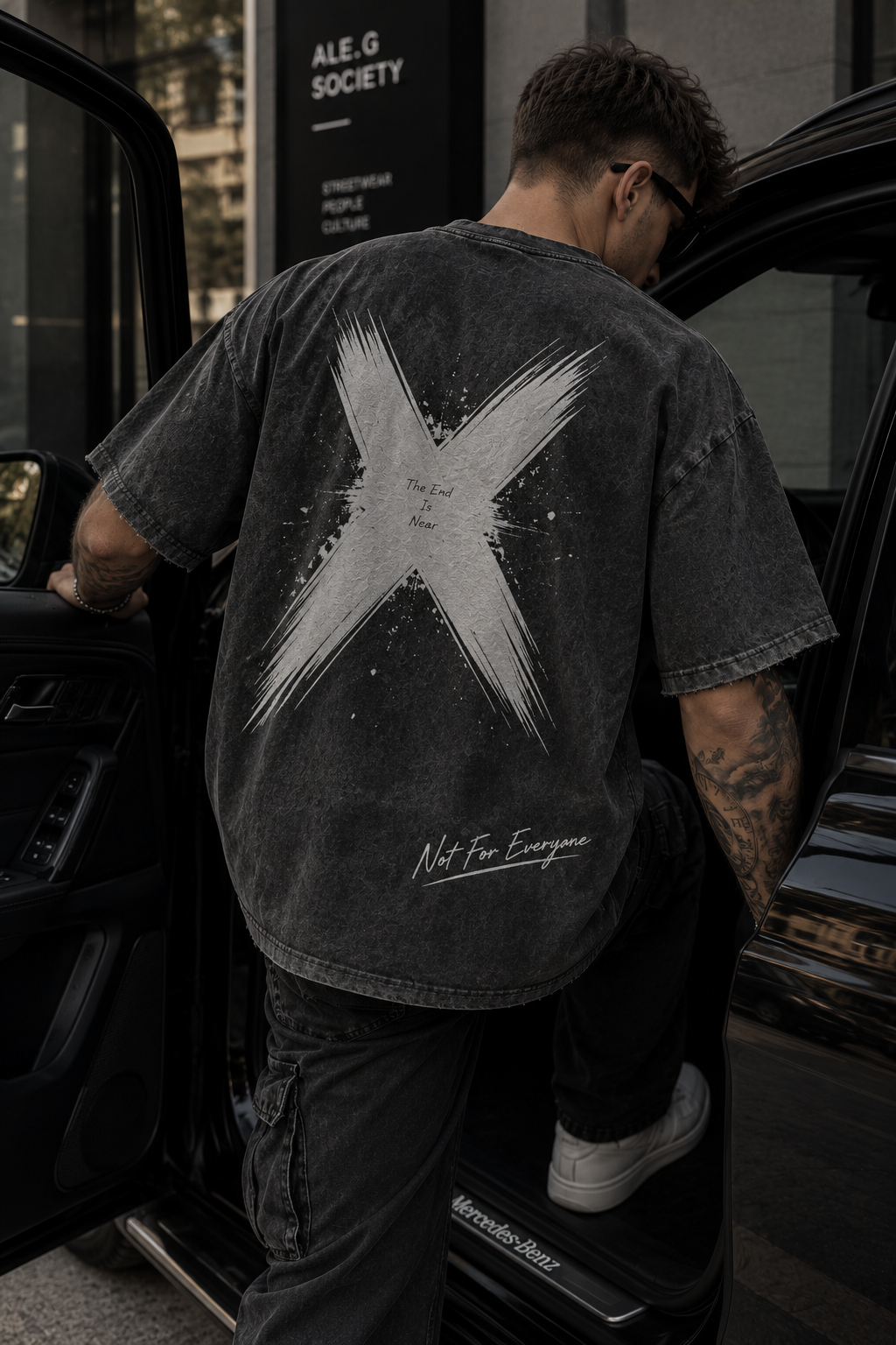 Washed Charcoal Oversized T-Shirt