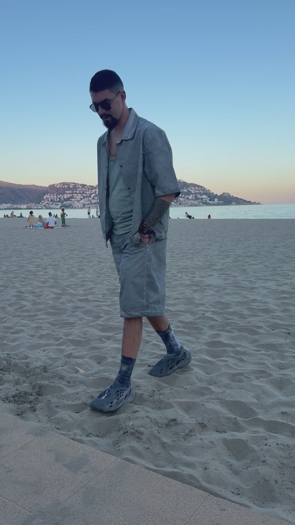 Shorts oversize délavé