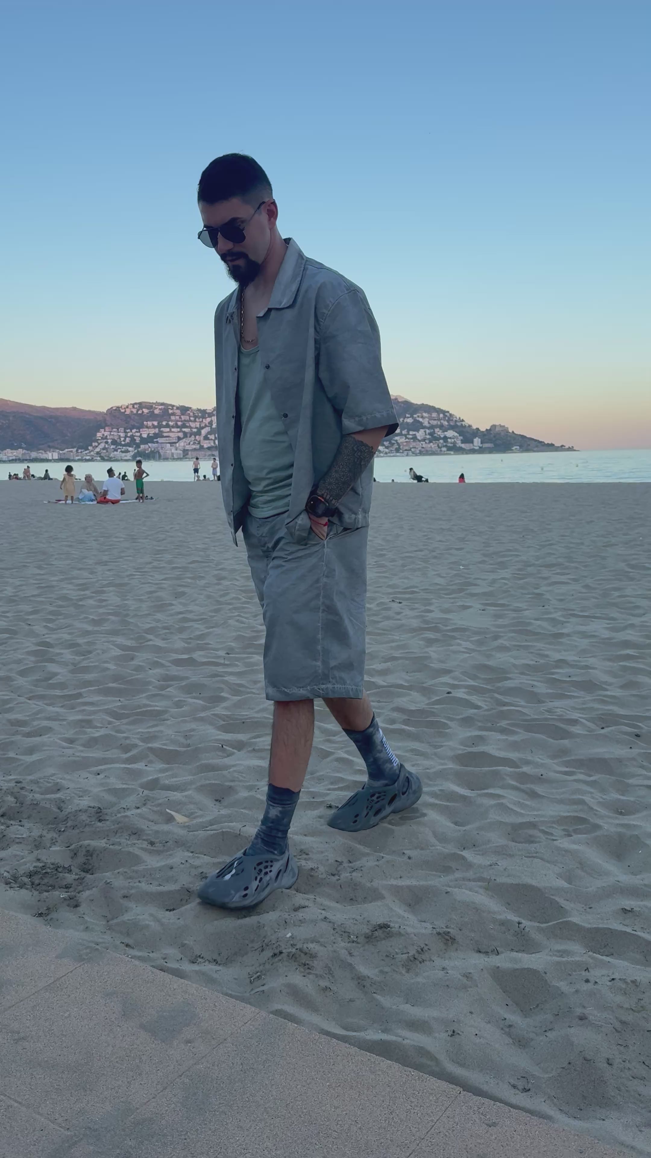 Shorts oversize délavé