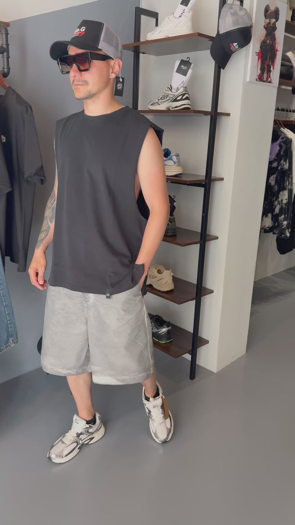 Essential Oversized Sleeveless T-Shirt
