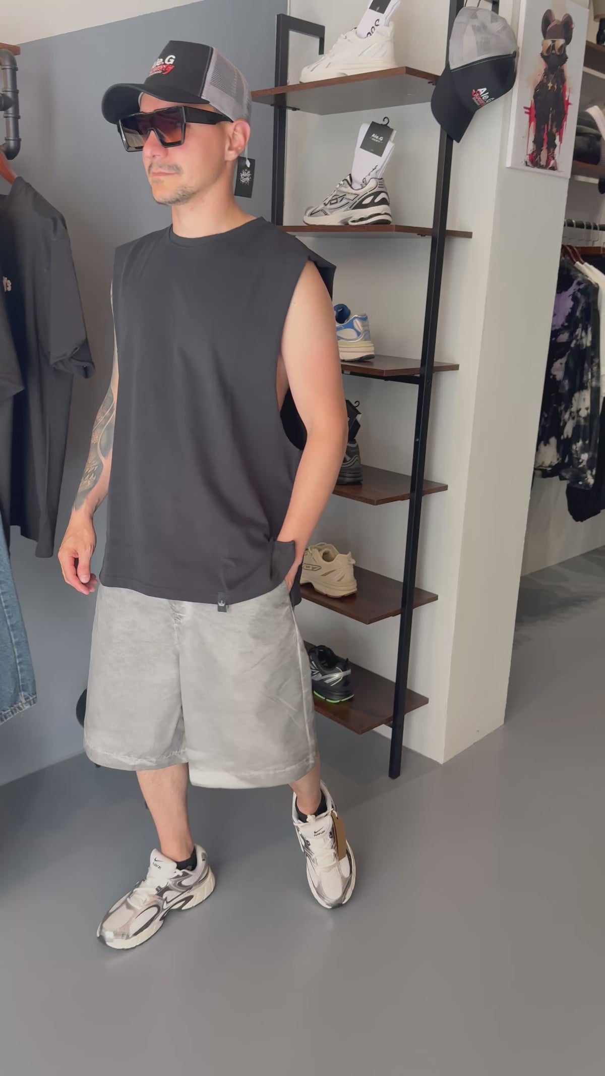 Essential Oversized Sleeveless T-Shirt